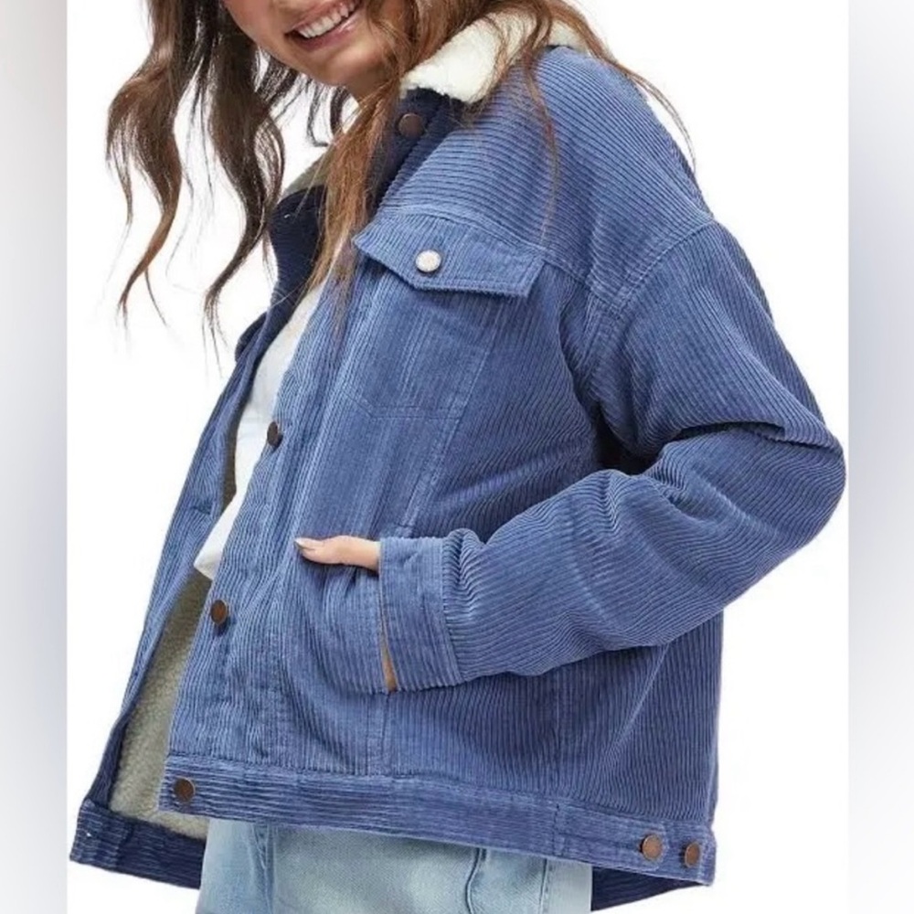 Roxy Blue Corduroy fleece lined Jacket